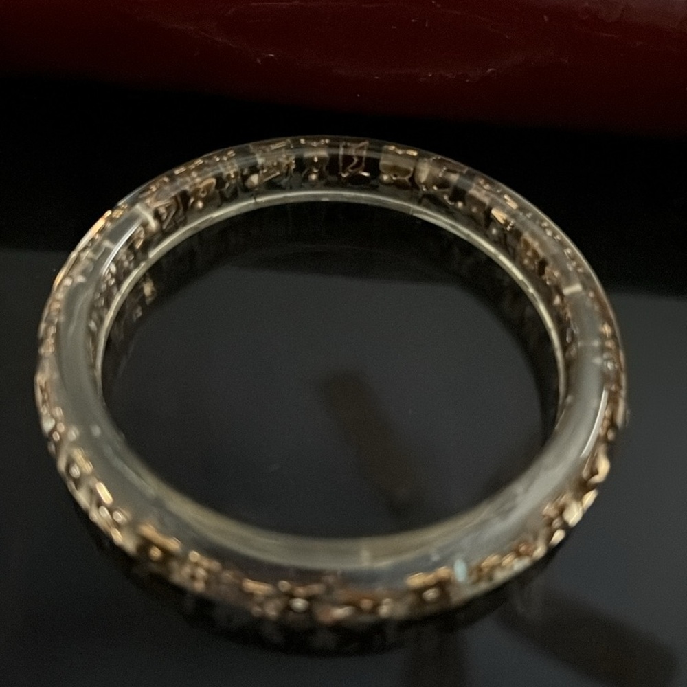 Louis Vuitton resin bangle bracelet with logo